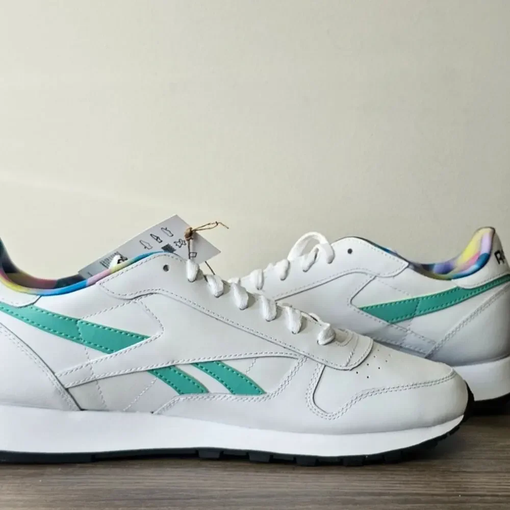 Reebok Classic Unisex  Unity Sneakers  Men Size 12.5 White/ Teal NWT - Picture 3 of 8
